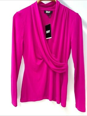 DKNY DRAPED WRAP TOP FTL-05-034